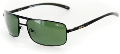 "Oxen 91026" Slim Polarized Sunglasses (Black w/ Green Lens)