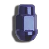 Gorilla Automotive Products 41187BL: Lug Nuts, Conical Seat, Bulge, 1/2 in. x 20 RH, Closed End, Blue Anodized Steel, Set of 4