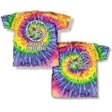 Peace Love & Volleyball Tie-Dye T-shirt