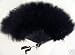 Black Marabou Feather Fan