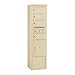 Salsbury Industries 3915S-04SFU 4C Free Standing Horizontal Mailbox, Front Loading, Single Column, 4 MB2 Doors, 1 PL5, Usps Access, Sandstone