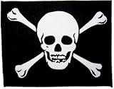 5.25 Black & White Crossbones Skull STITCH Logo Patch