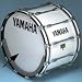Yamaha Marching Bass Drum Head with Fork Logo White 24 Inch