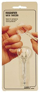 Magnifier With Tweezer -1 ea
