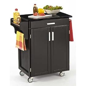 Home Styles Create-a-Cart Red Cabinet with Black Granite Top 32.5x18.75x36-in. by Home Styles