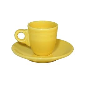 Fiestaware Sunflower 807 After-Dinner Cup and Saucer Set