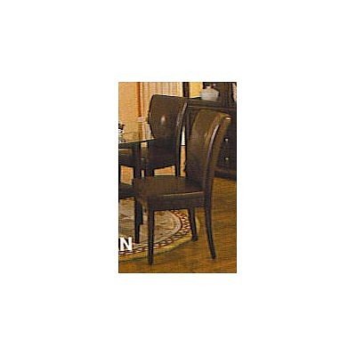 Childrens Toyshop  Kitchen & Housewares : 6 "New" Parson Chairs Brown Leatherette with Cherry Legs