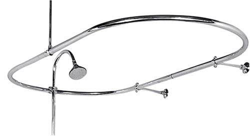 Buy CLAWFOOT TUB SHOWER ENCLOSURE, OVAL CURTAIN RING-CHROME FINSH