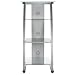 Glass And Metal Audio Stand In Jupiter Silver Finish By Ameriwood Furniture