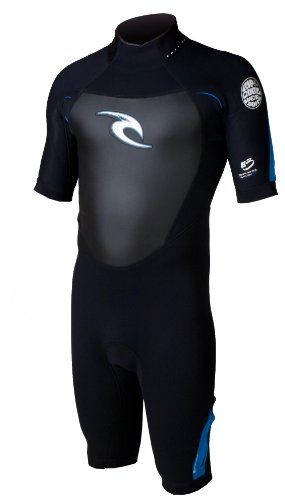 Rip Curl Dawn Patrol Short Sleeve Spring Wetsuit (Black/White, X-Large)