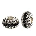 C13. Crystal Lrg-light Jet, Sterling Silver Core Swarovski Crystal Bead, Set with Over 90 Swarovski Crystals , Slide-on and Slide-off Crystal Silver Bead , 14mm X 7mm. 5mm Silver Core ,Compatible with Pandora, Trollbeads,chamilia and Biagi