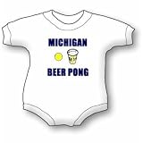 Michigan Beer Pong Baby Ultrasoft Onesie