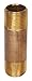1/2" MBSPT x 3" MNPT Threaded Red Brass Pipe Nipple