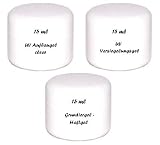 3 Phasen Gel Set 3 x 15 ml Haftgel , Aufbaugel und Versieglungsgel