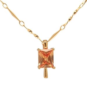 Buy Rose Gold Necklace with Emerald CZ pendant by Jouel
