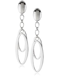 ELLE Jewelry "Link Up" Sterling Silver Double Oval Link Earrings