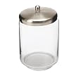 Glass Jar with Brushed Metal Top