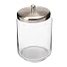 Glass Jar with Brushed Metal Top