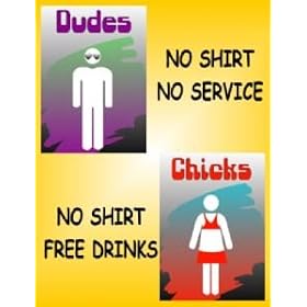 2070 EXTRA LARGE NO SHIRT FREE DRINKS FUNNY METAL ADVERTISING WALL SIGN RETRO ART