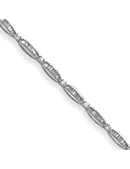 14k Gold White Gold Polished A Quality Completed Fancy Diamond Tennis Bracel