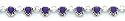 Ankle Bracelet - Sterling Silver Heart Anklet w/Blue Cats Eye (10 inch)