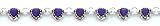 Ankle Bracelet - Sterling Silver Heart Anklet w/Blue Cats Eye (9 inch)
