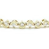 14K Diamond Bracelet -- 2.50 Ct. SI1-SI2 Eye Clean G/H
