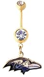 Ravens NFL belly button ring