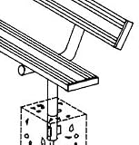 15' PERMANENT BENCH WITH BACK