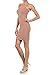Yelete Womens 2 Pack Nylon Cami Slip Dresses (Camel & Taupe, One Size)