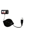 Charging Gomadic Retractable USB Data Cable for the Philips Aria (All GB Versions) -Provides both charge and data sync services