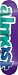Almost Sticker Logo 7.5 Deck (Purple/Green/Blue)