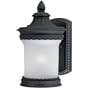 Thomas Lighting SL9159-7 Regent - One Light Outdoor Wall Fixture, Matte Black Finish with Etched Seedy Glass