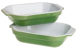 Emile Henry Provencal 8-1/2-by-5-1/2-Inch Lasagna Bakers, Vert Green
