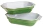 Emile Henry 8-1/2-by-5-1/2-Inch Lasagna Bakers, Set of Two, Vert Green