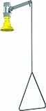 Bradley S19-130 Galvanized Steel 1 Spray Head Vertical Supply Drench Shower with Plastic Showerhead, Ceiling Mount, 20 GPM Water Flow, 9" Width x 25-1/2" Height
