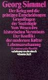Gesamtausgabe in 24 B&auml;nden: Band 16: Der Krieg und die geistigen Entscheidungen - Grundfragen der Soziologie - Vom Wesen des historischen Verstehens - .. - BD 16 (suhrkamp taschenbuch wissenschaft) - Georg Simmel