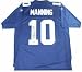 Eli Manning Autographed/Hand Signed New York Giants Blue Reebok EQT Jersey
