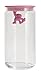 Kitchen & Housewares : A di Alessi Gianni Glass Jar, Pink Lid, 140 cl, (AMDR06 P)