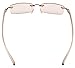 Eyekepper Blue Light Blocking Rimless Reading Glasses - Small Frameless Reader for Women with Yellow Arm +1.00