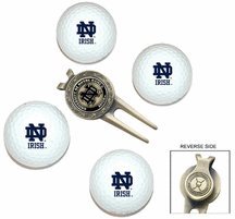 Notre Dame Fighting Irish Golf Balls, Divot Tool, And Ball Marker Gift Set