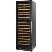 Wine Enthusiast N'FINITY 170 Bottle Dual-temperature Wine Cellar Black Trimmed Door 7 Blue LED Interior Lights Built-in Versatility