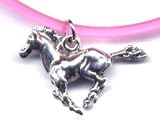 11 Pink Mustang Ankle Bracelet Sterling Silver Jewelry