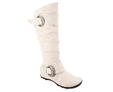 SUEDE BUCKLE SLOUCH BOOT