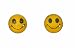 gelbe, niedliche Smiley-Ohrstecker, Sterling-Silber 925