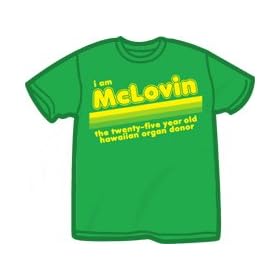 I Am McLovin (SuperBad Tee) T-Shirt (Mens Green)