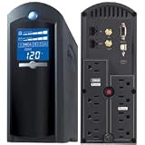 CyberPower CP1350AVRLCD 810-Watt 8-Outlet AVR Tower Uninterruptible Power Supply with LCD Display (1350VA, NEMA 5-15R)