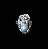 White Keshi Freshwater Pearl & CZ Ring