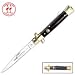 Kissing Crane Black Composite Stiletto Folding Knife