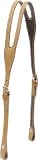 Saddlesmith of Texas Shaped Ear Headstall - Natural Gold - Horse